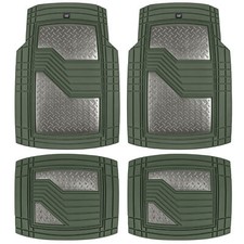 Cat Gunmetal Green Car Floor Mats Universal Heavy Duty Trim Fit Odorless