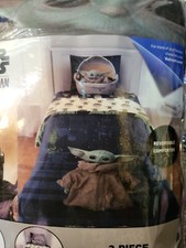 New Star Wars Baby Yoda Comforter and Sham Set for Twin Bed