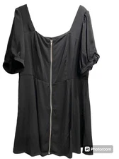 NEW $99 CITY CHIC SIMPLY ZIPPER BLACK DRESS M / 18