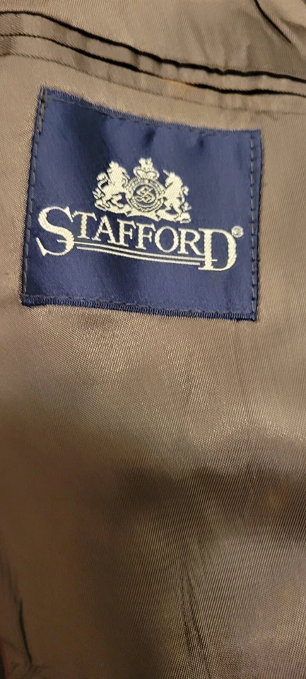 Traje Chaqueta Blazer Stafford Para Hombre 48XT Gris Abrigo Deportivo Formal Negocios Trabajo  Foto 4 de 4