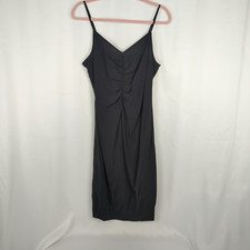 Nine West Ruched Waist Elegant Black Dress size Medium see photos for dimensions