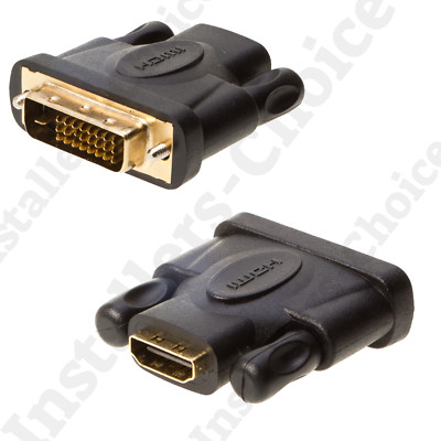 DVI-D Male (24+1pin) to HDMI Female Adapter Gold Plated for PC Monitor HDTV