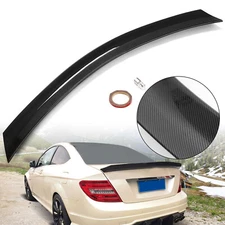For Mercedes W204 C63 AMG 2Dr 12-15 Carbon Fiber Style Highkick Trunk Spoiler