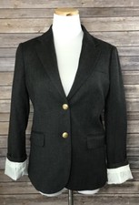 J. Crew Factory Women s Classic Wool Blend Charcoal BlazerJacket Career Work 4