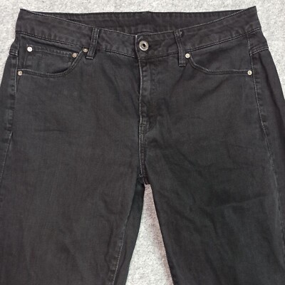 G-Star Raw Damen Gerade Jeans W30 L34 Schwarz 3301-High-Straight-TU Slim Fit