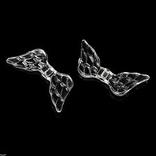 Angel Wings Angel Wings 30mm Acrylic Bead Transparent Guardian Angel Filigree