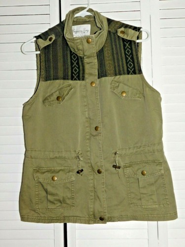 AMERICAN RAG Zipper Front Olive Green 