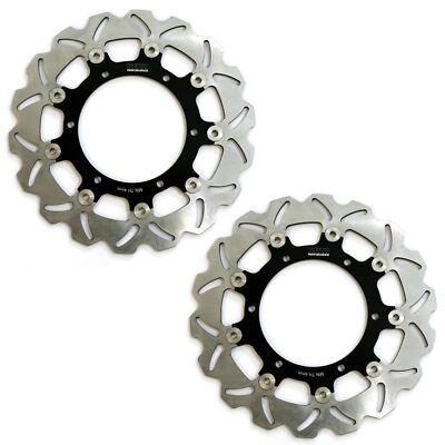 Rezo gewellte Bremsscheiben vorne Paar für Yamaha XV 1900 06-13