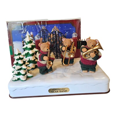 Vintage 1997 Wonderland Bear Band Animated Plays 12 Tunes Musical Working