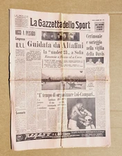 GAZZETTA DELLO SPORT 9 DECEMBER 1960 GIORDANO CAMPARI-DUILIO LOI - ALTAFINI