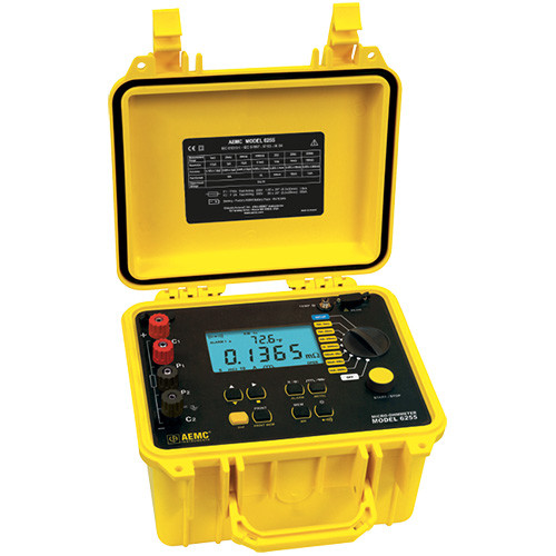 AEMC 6255 (2129.84) Micro-Ohmmeter, 10A, 5µΩ to 2500Ω w/Kelvin