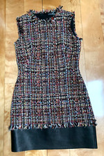 Gorgeous Alexander McQueen Mini Sheath Dress sz 6 - leather hem ($1400.00 new)