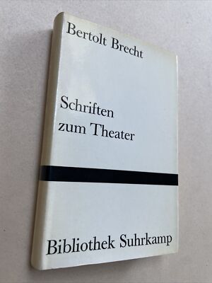 Berthold Brecht Schriften zum Theater Bibliothek Suhrkamp Buch gebunden 