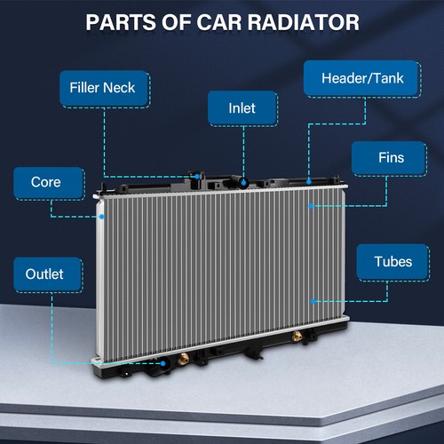 For 1994-1997 Honda Accord 1997-2001 Honda Prelude 2.2L Aluminum Radiator - Picture 2 of 8