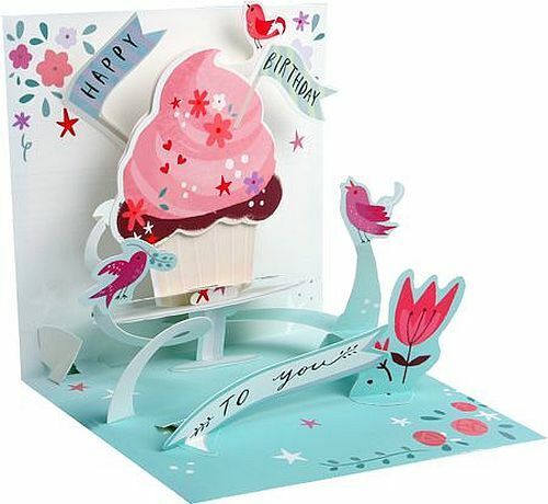 Yummy Cupcake Pop-Up Birthday Card Greeting Card by Up With Paper - Picture 1 of 2