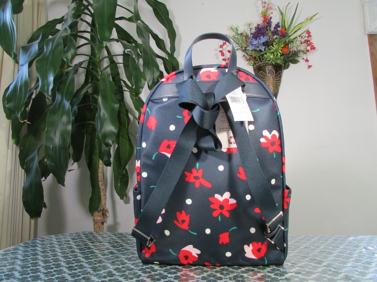 USED-Kate Spade Chelsea Whimsy Floral Medium Backpack Kate Spade Nylon Chelsea Whimsy Floral Large Backpack  main image 3