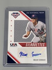 Nolan Schubart 2020 Stars & Stripes /199 Blue Auto Relic Silhouettes Signatures