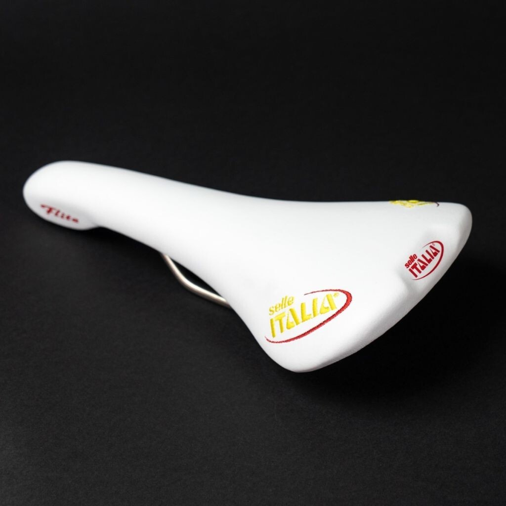 Selle Italia FLITE 1990 NJS embroidery V2 White Saddle Limited
