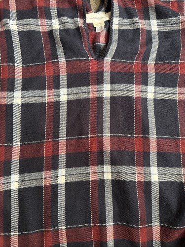 Nordstrom Treasure & Bond Blue Red Cream Poncho Autumn Winter One Size - Picture 4 of 7