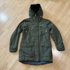 Didriksons Jacket Womens Size 40 L Green Frida Wns 2 Parka Coat Pockets Utility