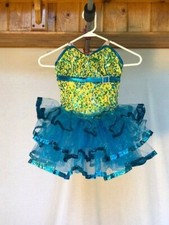 Yellow Peacock Youth Adult Jazz/Tap/Musical Theatre Dance Costume