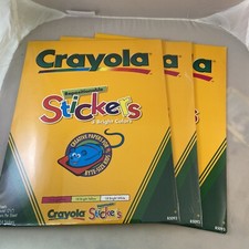 Repositional Printable Stickers 204 Total Crayola Bright Pink Yellow White Lot 3