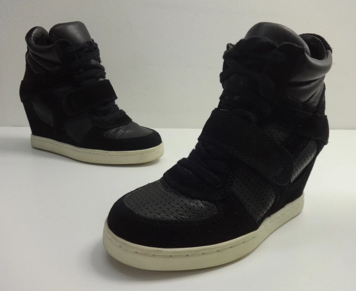 Suede wedge deals heel sneakers