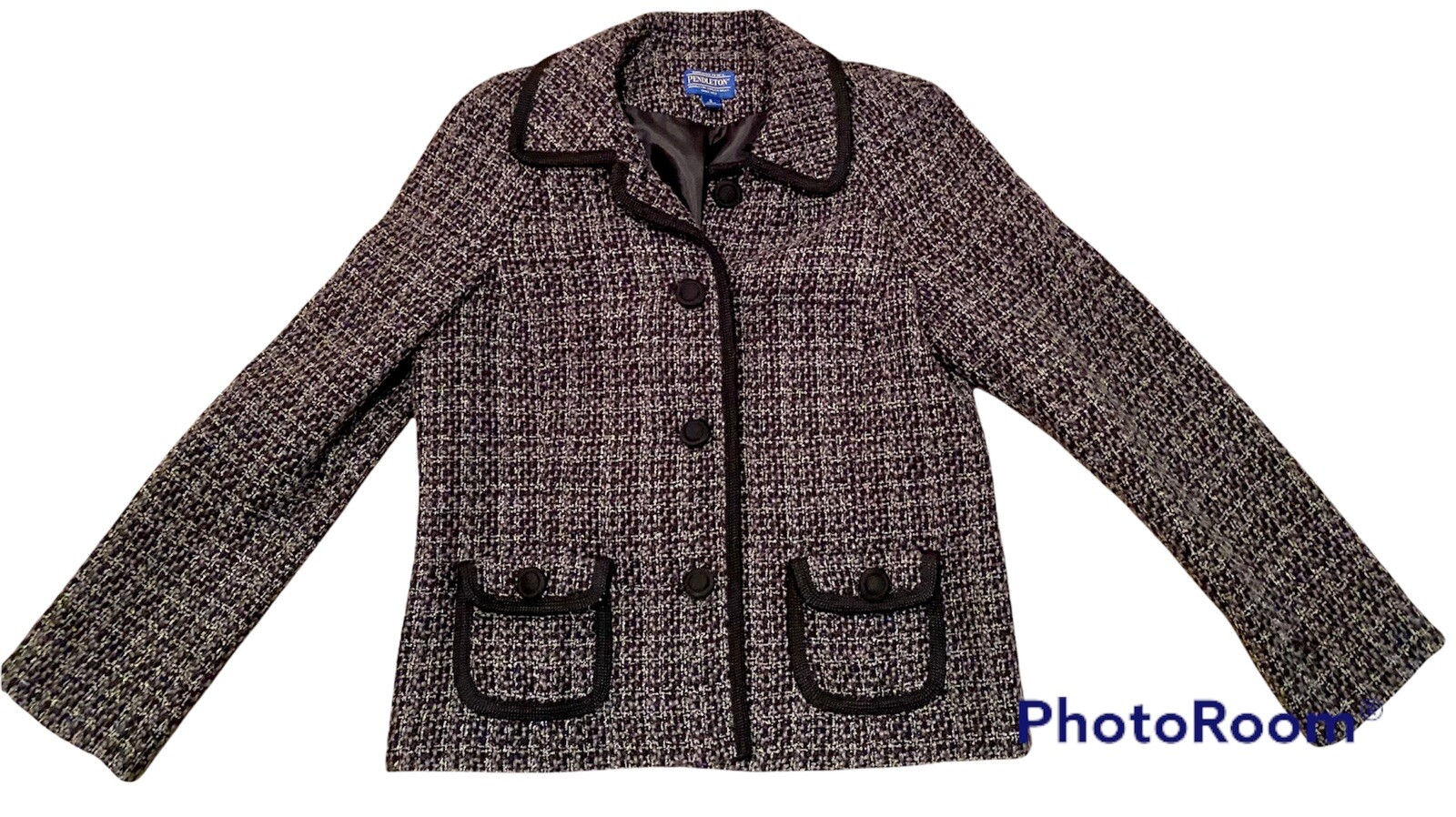 Pendleton Jacket Blazer Size 8 Petite Virgin Wool… - image 1