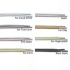 Reflective Rope Shoe Laces For YEEZY Boost 350 V2 Clay Static Citrin Cloud White