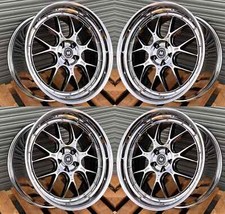 18x9.5 30 5x114.3 Mflow Mfl2 Pvd Chrome Wheels 18 Deep Lip Rims Set 4