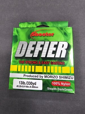 Sunline Shooter Defier Nylon Fishing Line 330yd. Spool -- 13 lb. test