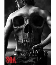 Sons Of Anarchy Skull on Back of Jax 24×36 Poster