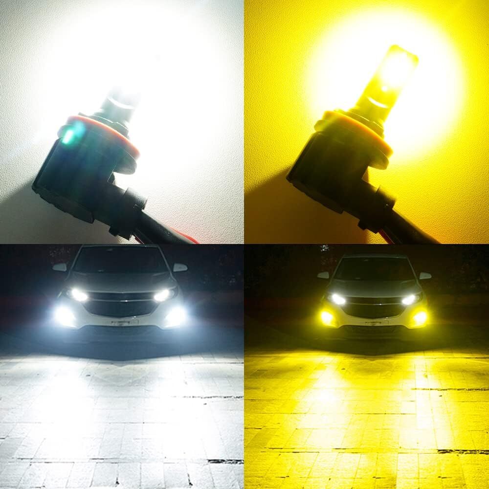 H11/H16 LED Fog Light Bulbs – Switchback White/Yellow – For Toyota Tacoma (2012-2023)