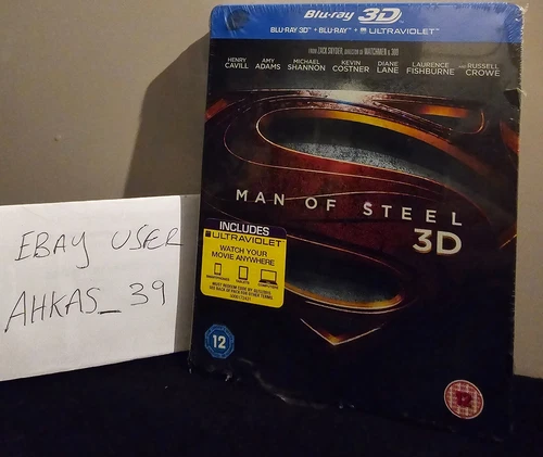 Man of Steel flambant neuf scellé - édition limitée Steelbook Blu-ray 3D + Blu-ray