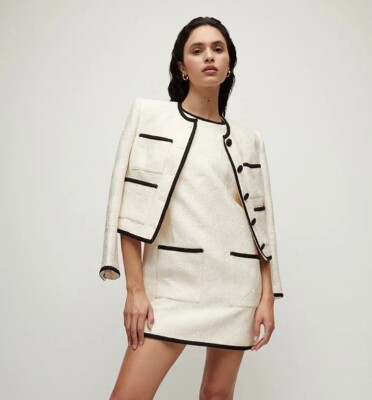 veronica beard DARLA JACQUARD JACKET $698 Size 8