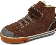 NEW See Kai Run Boys Boots Size 4T Brown Shearling Devon Hook & Loop Closure