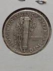 1942-Mercury Silver Dime XF/AU Choice  90% Silver 10c.   O/171
