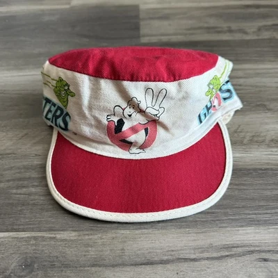 Vintage 1988 Ghostbusters Painters Hat Cap Red White Movie Promo Spell Out 80s - Image 1 of 4