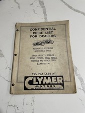 Vtg Clymer Motorcycle Parts Catalog Los Angeles California 1930s 40s Rare!