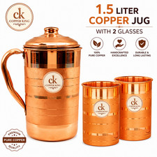 Kupfer Wasserkrug Set 100% Reines Kupfer mit ...