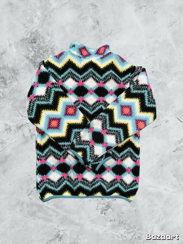 PATAGONIA Synchilla Girls M/10 Snap-T Fleece Pullover Jacket Aztec Pattern - Picture 7 of 9