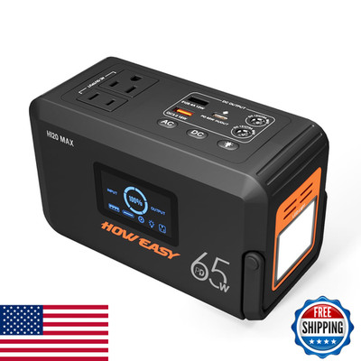 Howeasy Portable Power Station135W270W Peak Solar Generatorpower Bank Ac Outlet