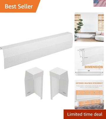 Steel Easy Slip-On Baseboard Heater Cover 3ft Replacement