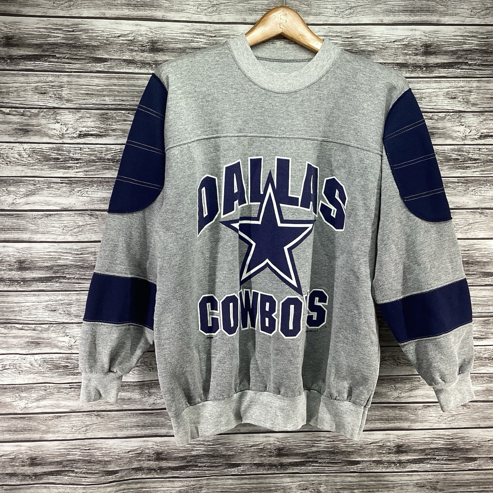 Vintage Dallas Cowboys Sweatshirt Mens Large Dodger Crewneck NFL Football 90s