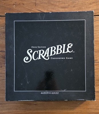 Scrabble Deluxe Onyx Edition - 2006 - Black/Silver Tiles - Complete