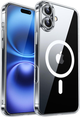 CANSHN Magnetic for iPhone 16 Plus Case Clear, Upgraded [Full Camera Clear 