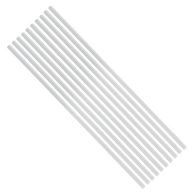 10pcs 5mm Diameter Aluminum Round Rods 330mm Length Solid Bars, Silver
