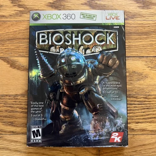 BioShock (Microsoft Xbox 360, 2007) Complete w/ Manual - Slip Cover Tested CIB
