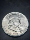 1950-D Franklin SILVER Half Dollar XF/AU Nice Luster And Bell Lines
