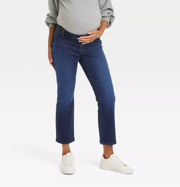NEW NWT Stretchy Denim Sz 4 Maternity Expandable Side Panels